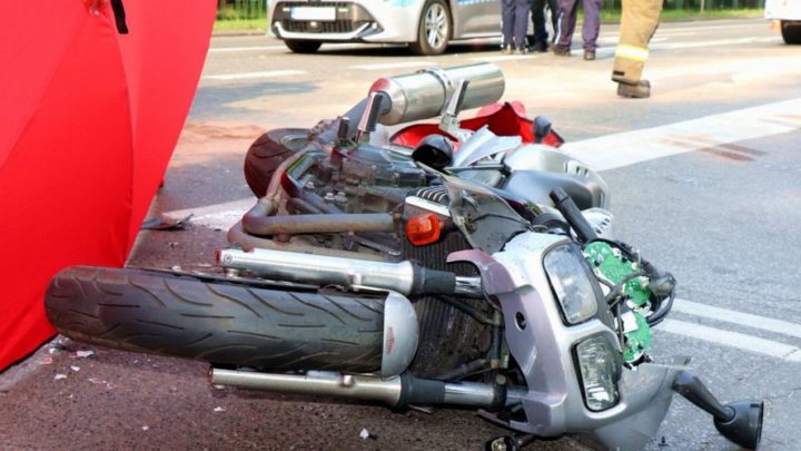To nie była jej wina. 31-letnia motocyklistka zginęła na jednej z głównych ulic Bytomia. Zdjęcia. [Metropolia Katowicka]