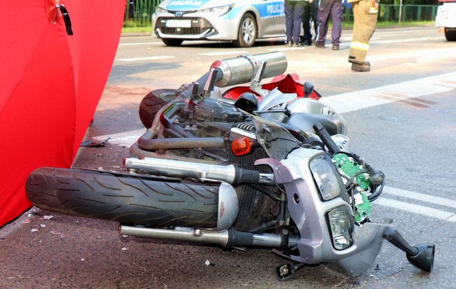 To nie była jej wina. 31-letnia motocyklistka zginęła na jednej z głównych ulic Bytomia. Zdjęcia. [Metropolia Katowicka]