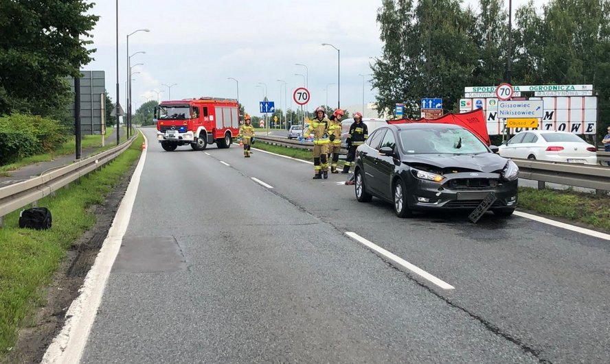 Wypadek śmiertelny na ul. Bagiennej w Katowicach.