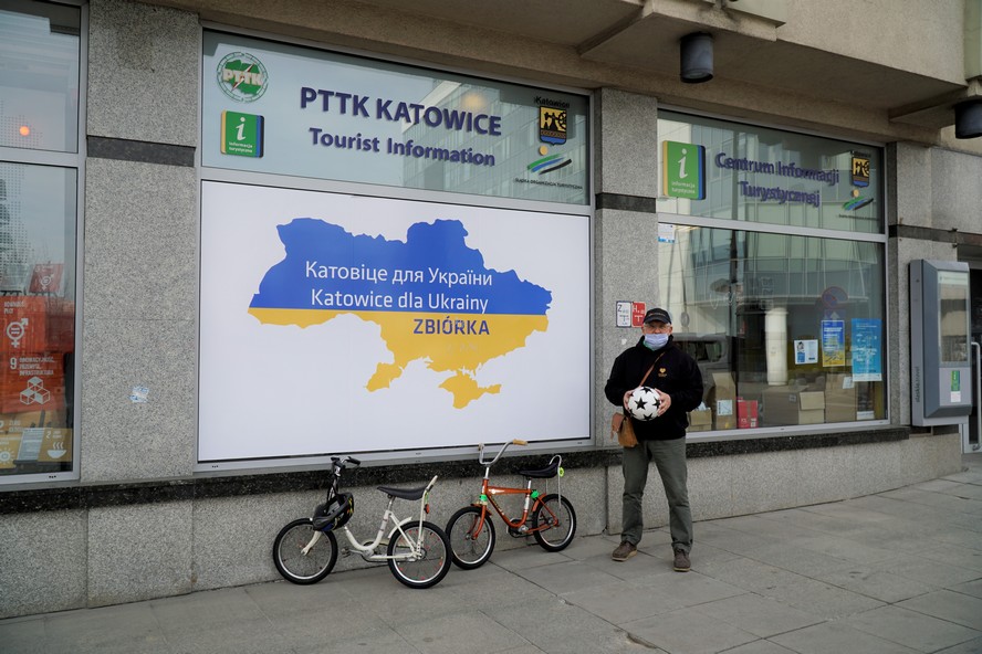 Koło na start dla uchodźców – kolejna akcja Katowic dla Ukrainy.