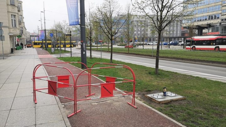 Pierwszy licznik do pomiaru ruchu rowerowego w Katowicach.